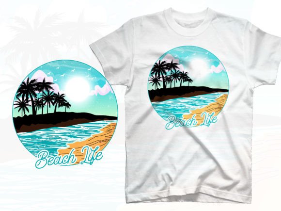 Beach Life Summer Outdoor T Shirt Design Graphics