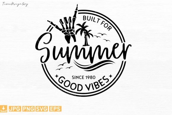 Built for Summer Retro Summer Graphics and T-Shirt Designs