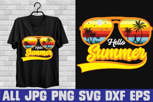 Hello Summer Custom T-shirt Design Graphics