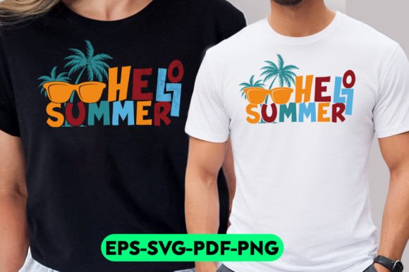 Hello Summer SVG PNG EPS PDF Graphics