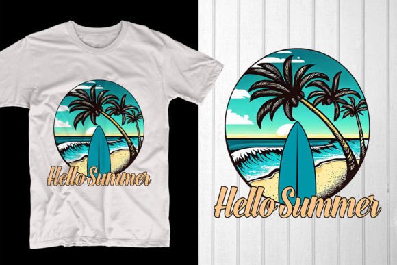 Hello Summer T-Shirt Design Graphics