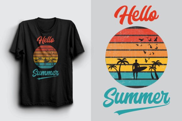 Hello Summer - T-Shirt Designs Graphics