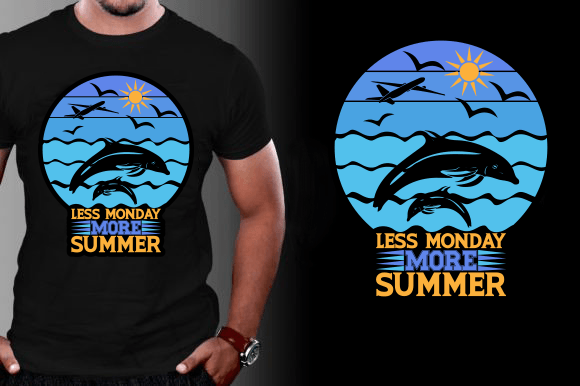 Less Monday More Summer, T-Shirt D Graphics