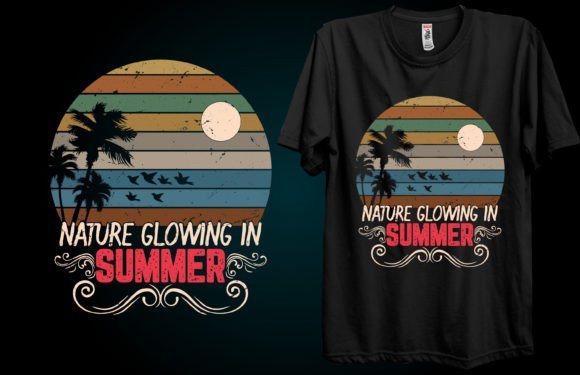 Nature Glowing in Summer T-shirt Design