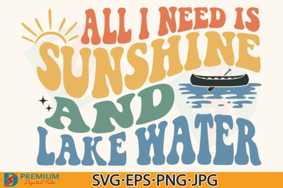Retro Lake Summer Vacation SVG, Sunshine