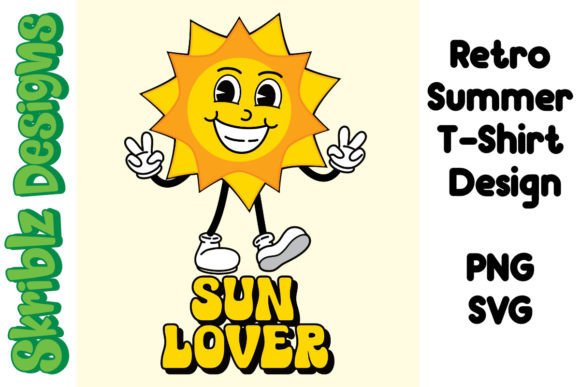 Retro Sun Lover Summer T-Shirt Design