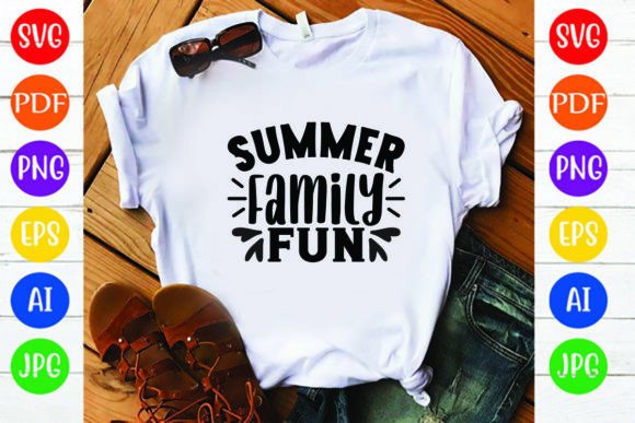 Summer Family Fun Graphics for T-Shirt Designs