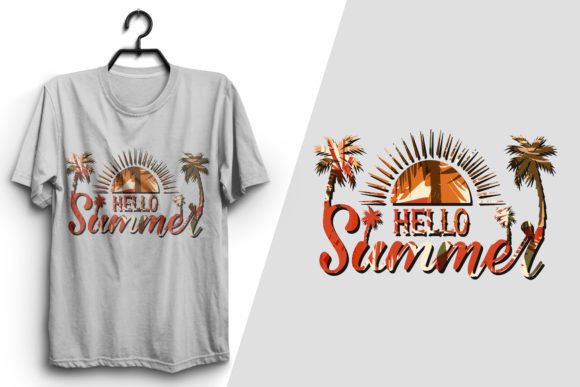 Summer Lettering Custom T Shirt Design: Graphics & Print Templates