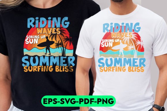 Summer Surfing Retro Vintage T-Shirt Graphics