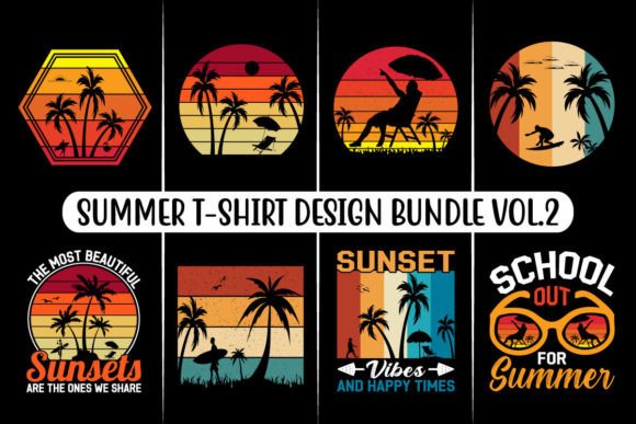 Summer T-shirt Design Bundle: Graphics for Crafts