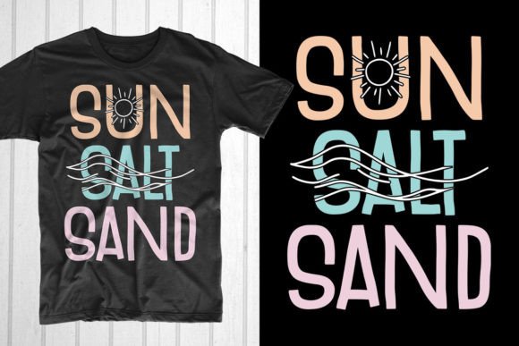 Sun Salt Sand Summer T-shirt Design Graphics