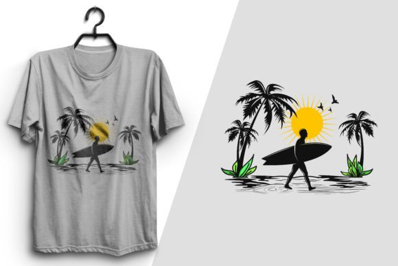 Vintage Summer Surfing T Shirt Design – Graphics & Print Templates